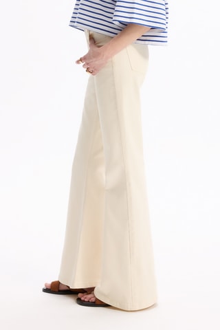 Pantalon flare taille haute - Ivoire