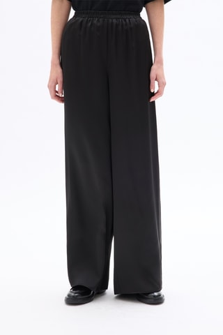 Pantalon large taille haute - Noir