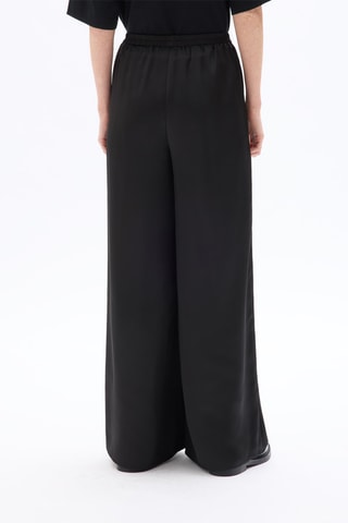 Pantalon large taille haute - Noir
