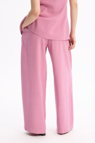 Pantalon large taille haute - Rose