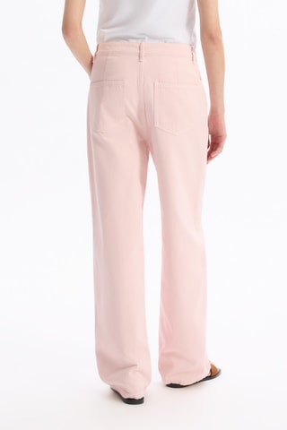 Jean large taille haute - Rose