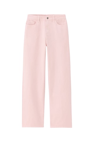 Jean large taille haute - Rose