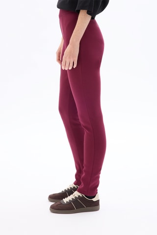 Pantalon slim taille haute - Bordeaux