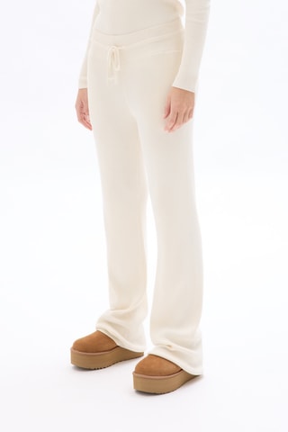 Pantalon droit taille haute - Ecru