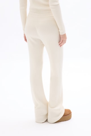 Pantalon droit taille haute - Ecru