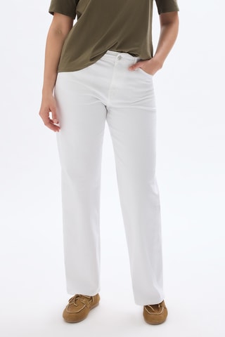 Jean large taille haute - Ecru