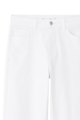 Jean large taille haute - Ecru