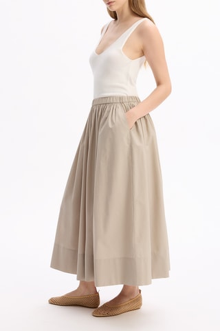 Jupe midi - Beige