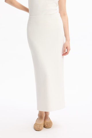 Jupe longue taille haute - Blanc