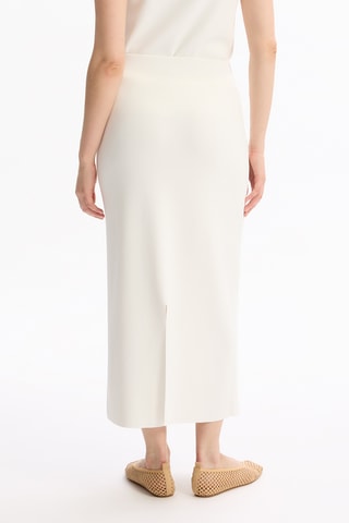 Jupe longue taille haute - Blanc