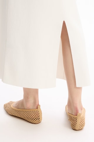 Jupe longue taille haute - Blanc