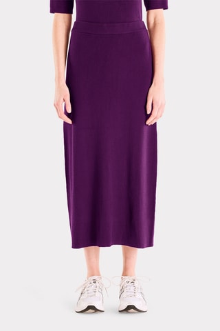 Jupe midi taille haute - Violet