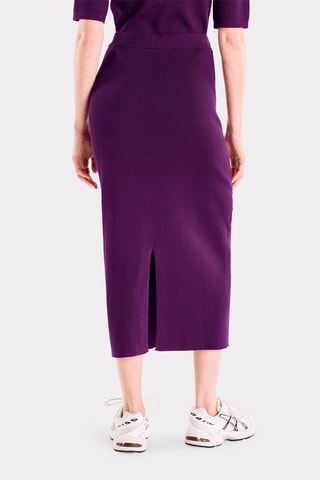 Jupe midi taille haute - Violet