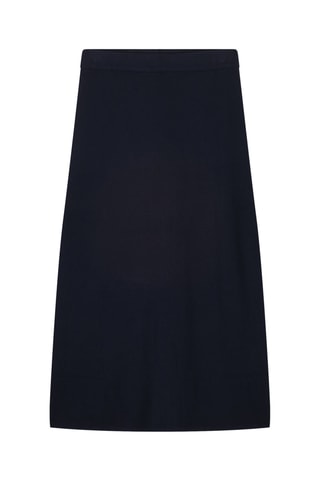 Jupe midi taille haute - Bleu marine