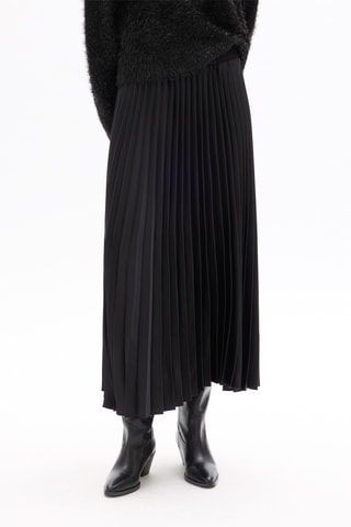Jupe plissée taille haute - Noir
