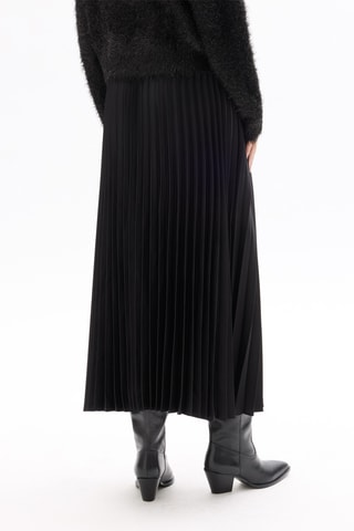 Jupe plissée taille haute - Noir