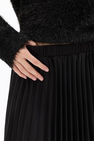 Jupe plissée taille haute - Noir