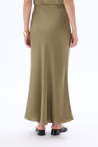 Jupe longue taille haute - Kaki