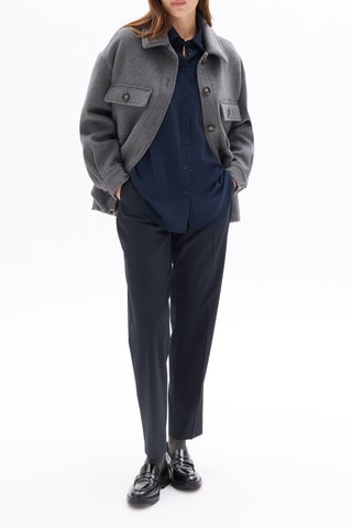 Veste en laine - Gris chiné