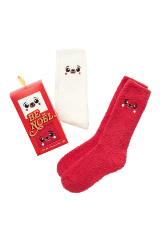 2 paires de chaussettes - Rouge et blanc