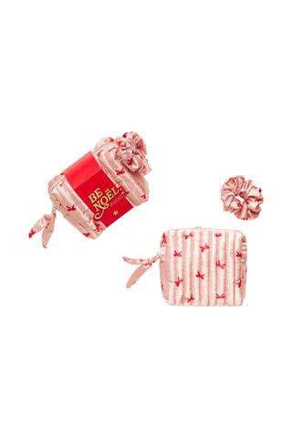 Trousse de toilette et chouchou - Rose