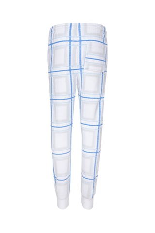 Pantalon molletonné - Blanc, bleu et gris