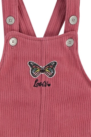 Body et robe-salopette en velours - Rose