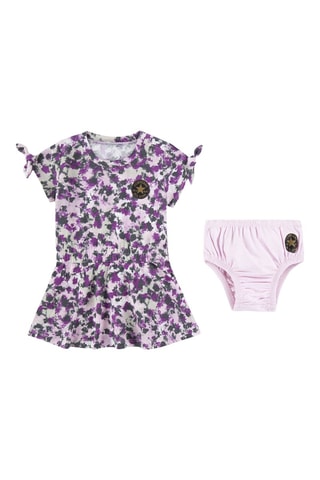 Robe et culotte - Blanc et rose