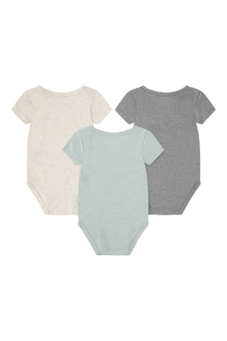 3 bodys Mini Me - Gris foncé chiné et vert d'eau chiné - Nike