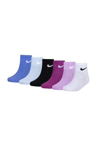 6 paires de chaussettes Lurex - Noir et fuchsia - Nike