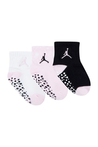 3 paires de socquettes antidérapantes - Rose et noir