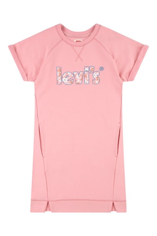 Robe t-shirt - Blanc, bleu et rose