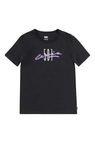 T-shirt en coton biologique - Blanc, noir, violet et rose