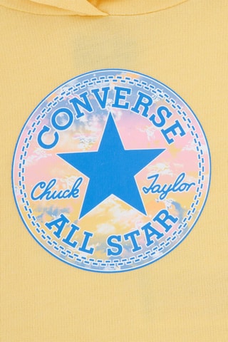 Sweat à capuche - Bleu, jaune et rose