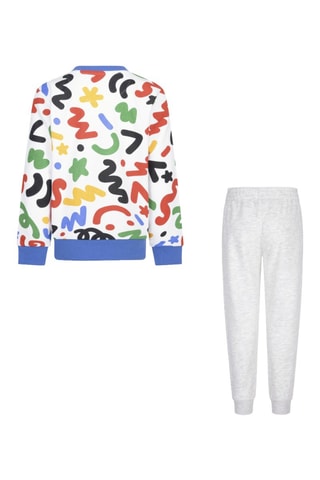 Sweat et pantalon - Gris, blanc et rouge