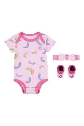 Ensemble 3 pièces   - Bleu, violet et rose