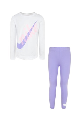 T-shirt et legging Blanc et lilas - Nike