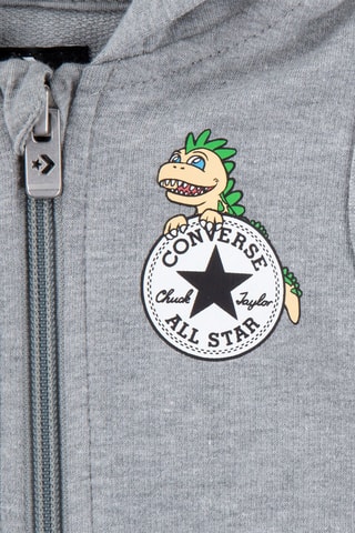 Body et combinaison à capuche - Blanc et gris clair chiné