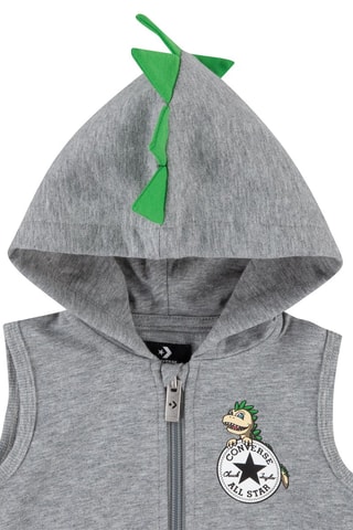 VISUEL FAUX DEMANDE FAITE AECO Body et combinaison à capuche - Noir et gris clair chiné