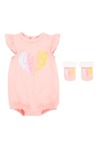 Body et chaussettes - Blanc, bleu, jaune et rose