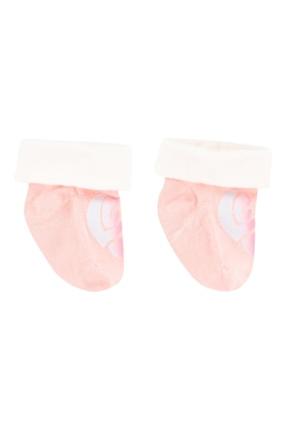 Body et chaussettes - Blanc, bleu, jaune et rose