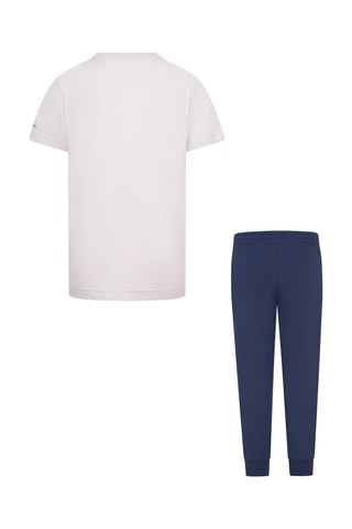 T-shirt et jogging - Blanc et bleu marine