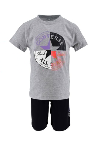 T-shirt et short - Gris chiné et noir