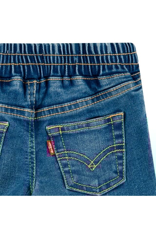 T-shirt et short en jean - Noir, bleu et orange