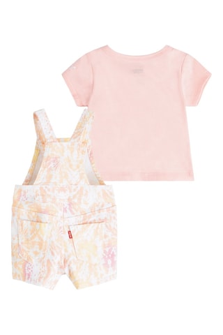 T-shirt et salopette tie and dye - Rose