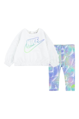 Sweat et legging - Blanc et bleu  - Nike
