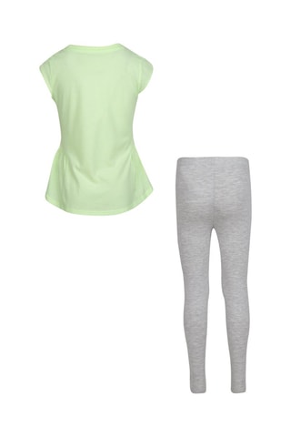 T-shirt et legging - Vert citron et gris chiné