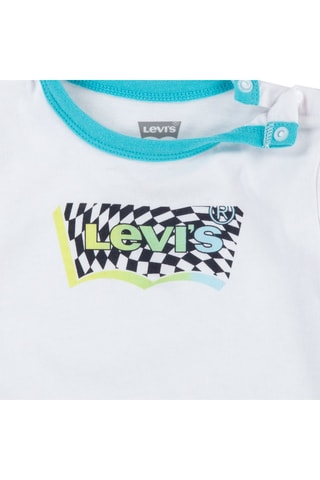 T-shirt et short en jean - Blanc et bleu