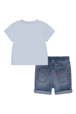 T-shirt et short en jean - Bleu