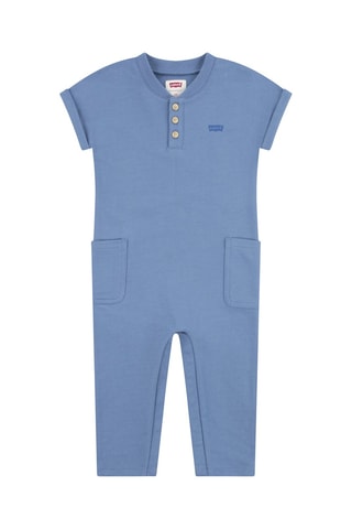 Grenouillère en coton biologique - Bleu